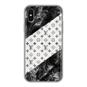 Чехол Стиль Louis Vuitton на iPhone X (LV на белом)