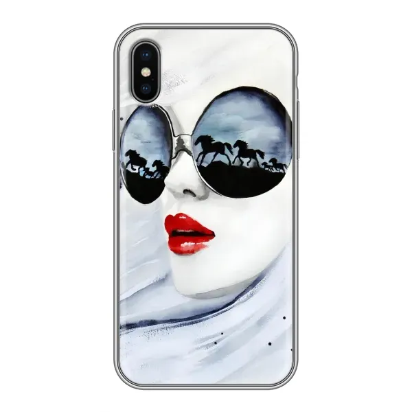 Чехол с рисунком «Любительница коней» для iPhone X
