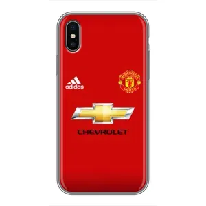 Силиконовые Чехлы принт Футбол на iPhone X (Man United)