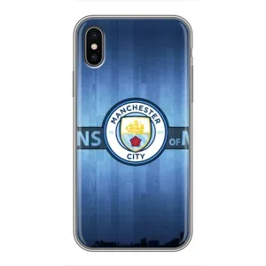 Силиконовые Чехлы принт Футбол на iPhone X (ManCity)