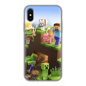 Чехлы для iPhone X (Персонажи Майн Крафт) (Майн-крафт)