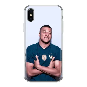 Чехол (TPU) с Футболистом на iPhone X (Мбаппешичка)