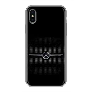 Силиконовый бампер с картинкой машины на iPhone X (Mercedes)