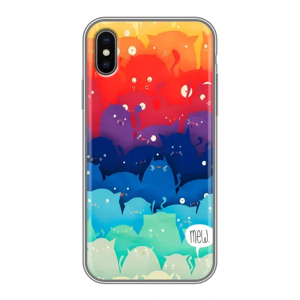 Чехол с рисунком «Mew» для iPhone X