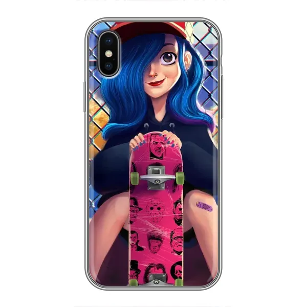 Чехол с рисунком «Модная девушка» для iPhone X