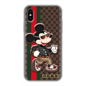 Чехлы Бренд GUCCI для iPhone X (Маус Гуччи)