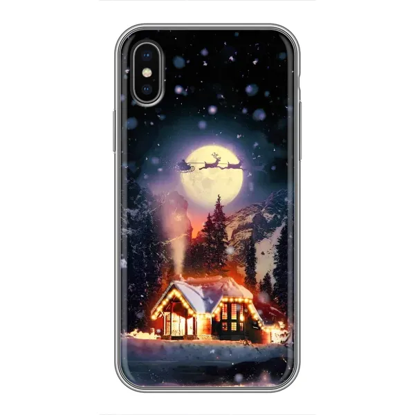 Чехол с рисунком «Настроение зимнее» для iPhone X
