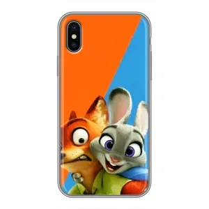 Чехлы ЗВЕРОПОЛИС для iPhone X (Ник и Хопс)