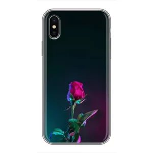 Чехлы с принтом Розочки для iPhone X (Ночная роза)