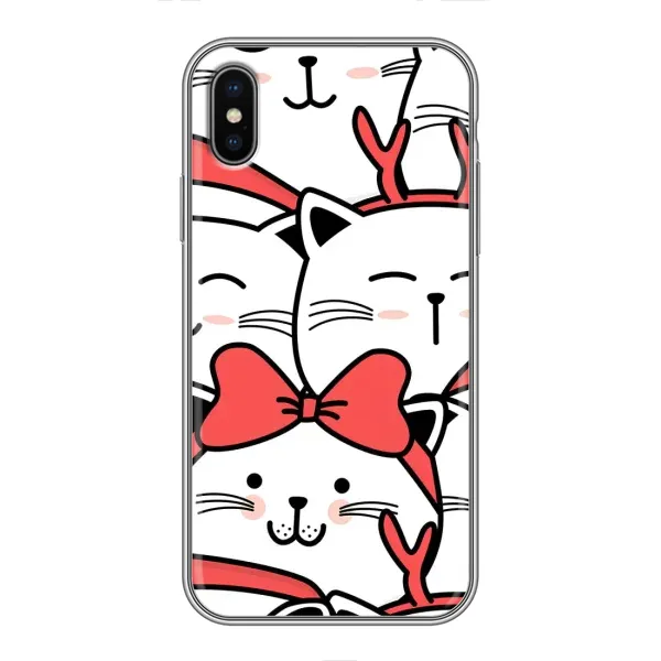 Чехол с рисунком «Новогодние котики» для iPhone X Чехол с рисунком «Новогодние котики» для iPhone X