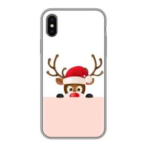 Чохол Санта Клаус для iPhone X (Оленя)