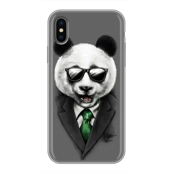 Чехол с рисунком «Панда в очках» для iPhone X Чехол с рисунком «Панда в очках» для iPhone X