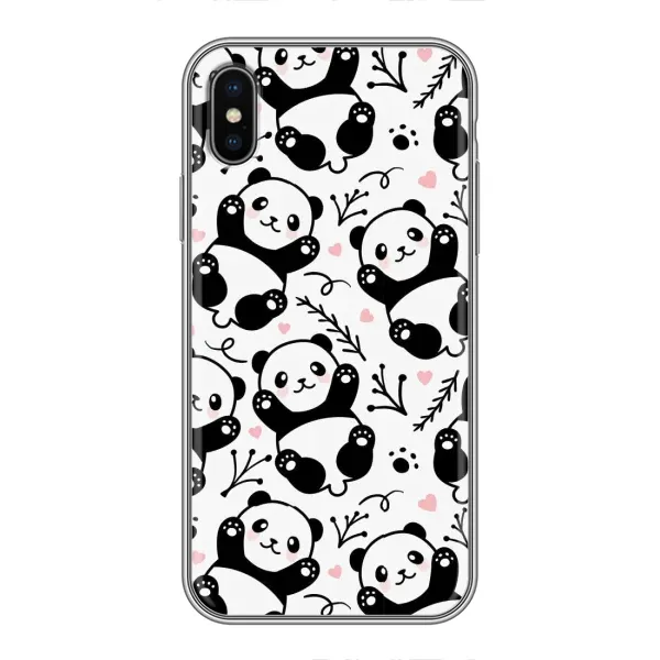 Чехол с рисунком «Пандочки» для iPhone X Чехол с рисунком «Пандочки» для iPhone X