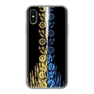 Силиконовый Чехол на iPhone X (Патриотическая вышиванка)