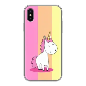 Чехол Unicorn на iPhone X (Радужный Единорог)