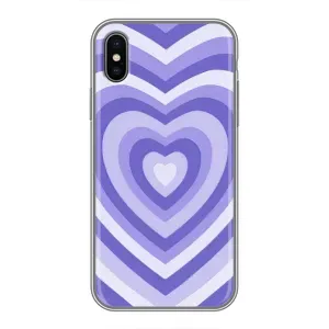 Чохли з тематикою "Маленькі Сердчеки" на iPhone X (Серце фіолет)