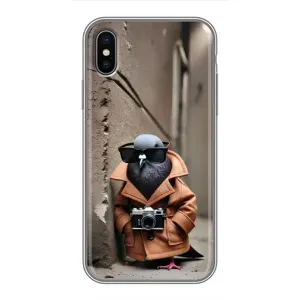 Чехол с мемами тралалело тралала для iPhone X (Шпиониро голубио)