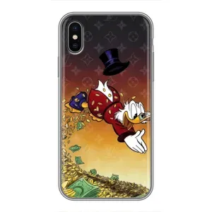 Силиконовый чехол для iPhone X (Скрудж Луи Виттон)