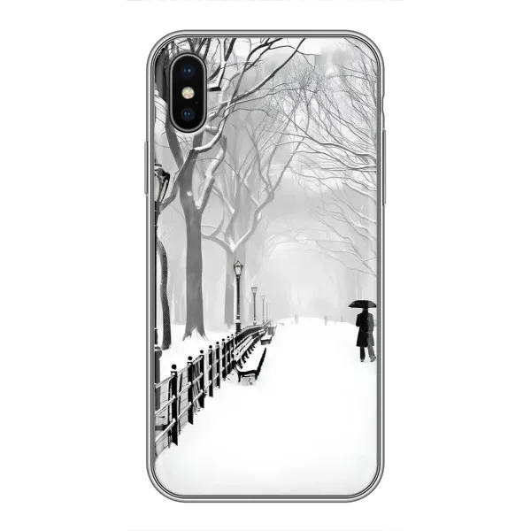 Чехол с рисунком «Снегом замело» для iPhone X
