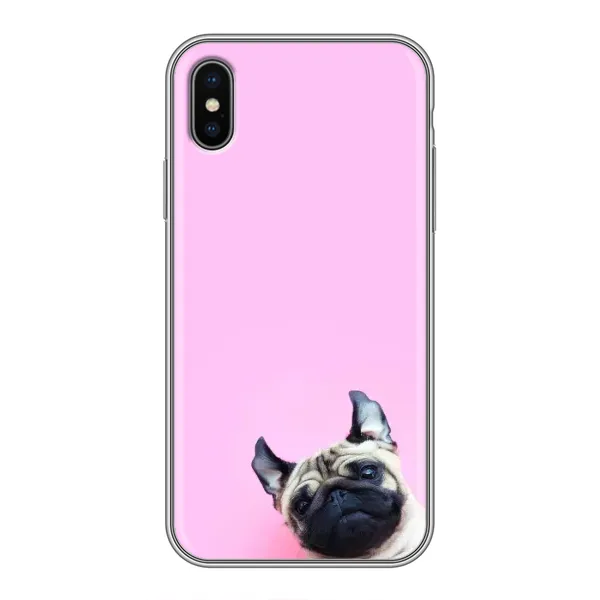 Чехол с рисунком «Собака на розовом» для iPhone X Чехол с рисунком «Собака на розовом» для iPhone X