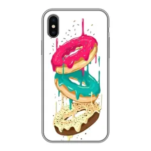 Чехол с изображением вкусной еды для iPhone X (Сочные пончики)