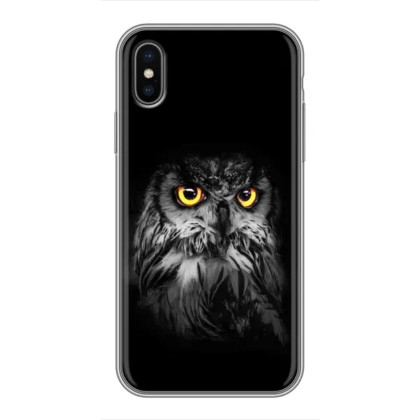 Чохол з малюнком «Сова на чорному» для iPhone X Чохол з малюнком «Сова на чорному» для iPhone X