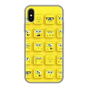 Силиконовый чехол Спанч Боб на Айфон 10 (Спанч-БОБ)