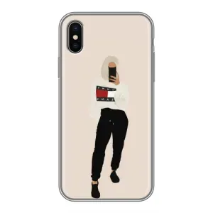 Силиконовый Чехол на iPhone X с картинкой Стильных Девушек (Стильная)