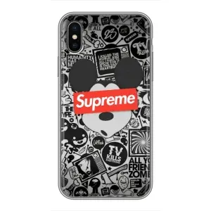Чехол с рисунком «Supreme Маус» для iPhone X