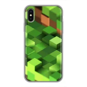 Чехлы для iPhone X (Персонажи Майн Крафт) (Текстура)