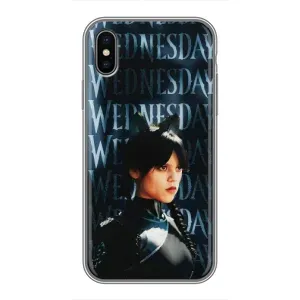 Чохол з картинкою Венсдей на iPhone X (Вендсдей з ушками)