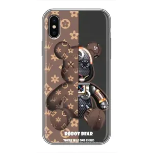 Силиконовый чехол для iPhone X (Медмедь Луи Виттон)