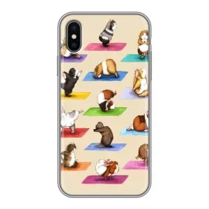 Чехол с Прикольным принтом на iPhone X (Ёга свинок)