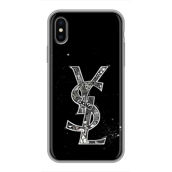 Чехол с рисунком «YSL» для iPhone X