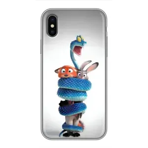 Силиконовый чехол с принтом Зоотрополіс для iPhone X (Змея Зоо)