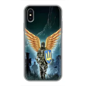 Патриотический Чехол для iPhone X (ЗСУ з крильями)
