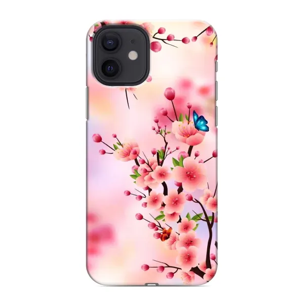 Чехол с рисунком «Бабочки на сакуре» для iPhone 12 mini Чехол с рисунком «Бабочки на сакуре» для iPhone 12 mini