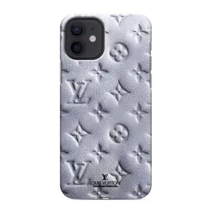 Текстурний Чохол Louis Vuitton для Айфон 12 Міні (Білий ЛВ)