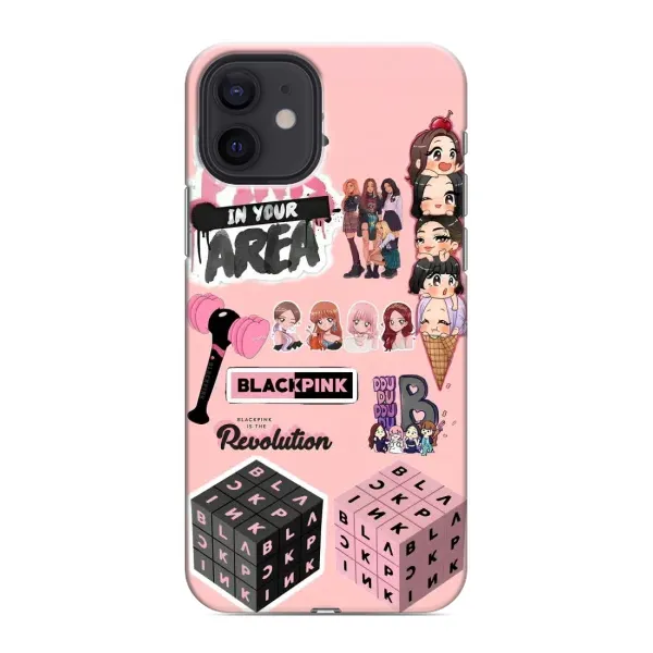 Чехол с рисунком «BLACK PINK коллаж» для iPhone 12 mini Чехол с рисунком «BLACK PINK коллаж» для iPhone 12 mini