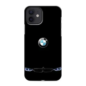 Силіконовий бампер з картинкою машини на iPhone 12 mini (Чорний BMW)
