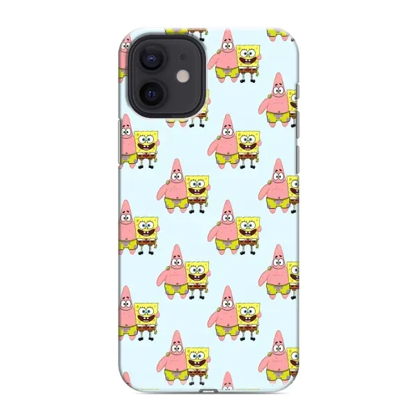 Чохол з малюнком «Боб і Патрік» для iPhone 12 mini