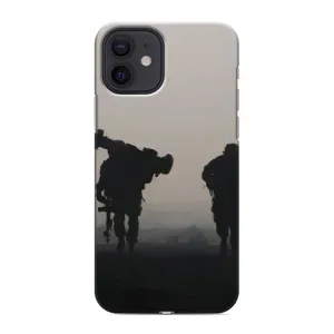 Чехлы на военную тематику для iPhone 12 mini (Бой солдат)