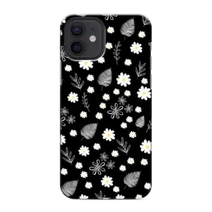 Чехлы с тематикой "ЦВЕТЫ" на iPhone 12 mini (цветение на чорном)