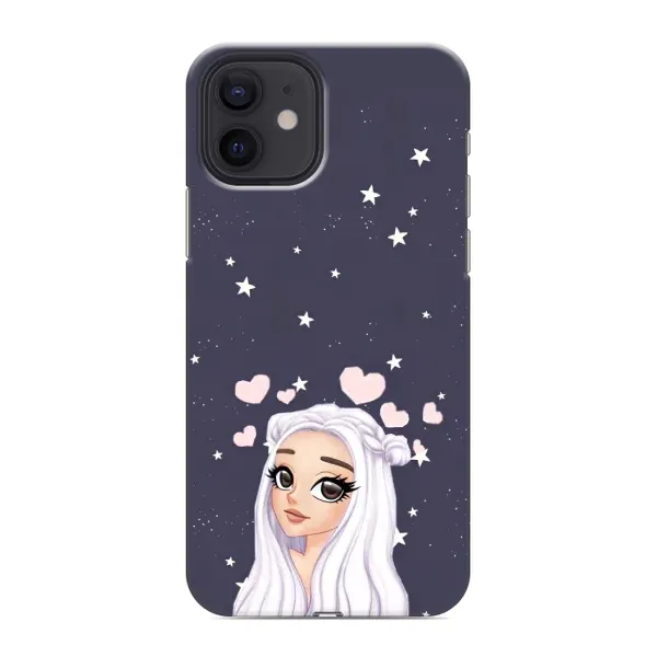 Чохол з малюнком «Дівчина та серця» для iPhone 12 mini Чохол з малюнком «Дівчина та серця» для iPhone 12 mini