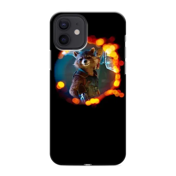 Чехол с рисунком «Енот Ракета» для iPhone 12 mini