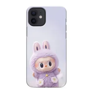 Чехол с принтом Лабубу для iPhone 12 mini (Фиолетовый Лабубу)