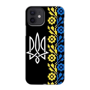 Силиконовый Чехол на iPhone 12 mini (Герб и вышыванка)