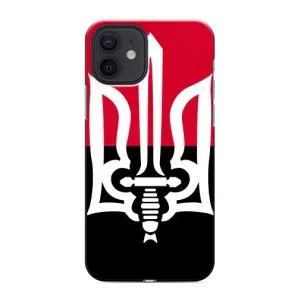 Чехлы УПА (Красно-Чёрный) на iPhone 12 mini (Герб Украины)