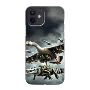 Чехол с мемами тралалело тралала для iPhone 12 mini (Гусини и крокодило)