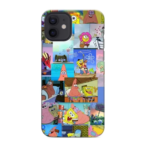 Чехол с рисунком «Комиксы Спанч Боб» для iPhone 12 mini Чехол с рисунком «Комиксы Спанч Боб» для iPhone 12 mini